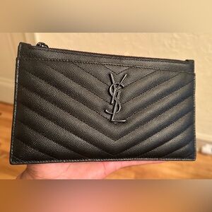Yves Saint Laurent Black Quilted Pouch